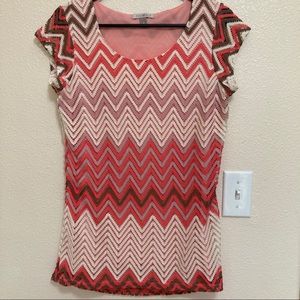 Herringbone pattern lined blouse size Small